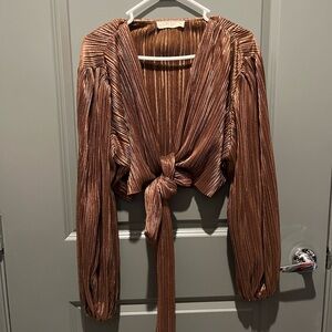 Molly Green Bronze Plisse Co-ord